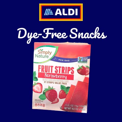 10 Aldi Dye Free Snacks Kids Will Love - Think Americana - Trending Daily News Dye Free Snacks For Kids, Dye Free Snacks, Dye Free Foods, Fruit Strips, Peanut Butter Cookie Bars, Snacks Kids, Whole Wheat Crackers, Gluten Free Cereal, Wheat Crackers