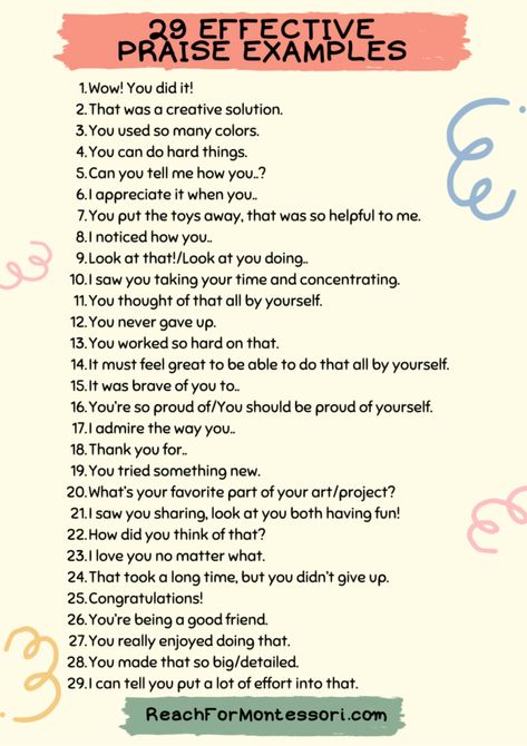 List of 29 Effective Praise Example Phrases Praising Words, Capturing Kids Hearts, Praise Quotes, Choice Board, Intrinsic Motivation, Summer Reading Program, Words Of Affirmation, Praise God, Public Speaking