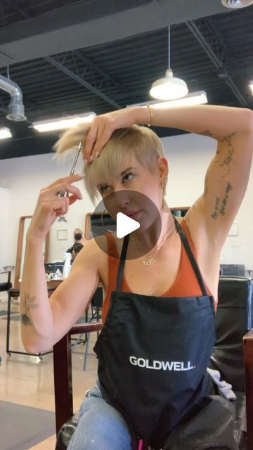 Jaimie Blum on Instagram: "Just a little bang trim while my mains is out of town... @justindillaha_hair   #shorthair #bangtrim #pixiecut #pixiehaircut #trim #haircut #hairtutorial #newyorkcity #girlswithshorthair #pixie #shorthaircuts #pixiehair #hairstylist #haircuttutorial" Demi Moore Pixie, "bixie" Haircut Styling, Bleach Pixie Haircut, Diy Pixie Haircut How To At Home, Short Hair Ideas Pixie, Bixie 90s Haircut With Bangs, How To Grow Out A Pixie Haircut, Choppy Pixie Cut With Bangs, Styling A Pixie Haircut Tutorial