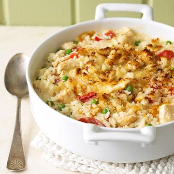 Chicken Alfredo and Rice Casserole Alfredo Rice, Magazine Recipe, Yummy Casserole Recipes, Rice Casserole Recipes, Homemade Alfredo, Best Casseroles, Yummy Casseroles, Tater Tots, Rice Casserole