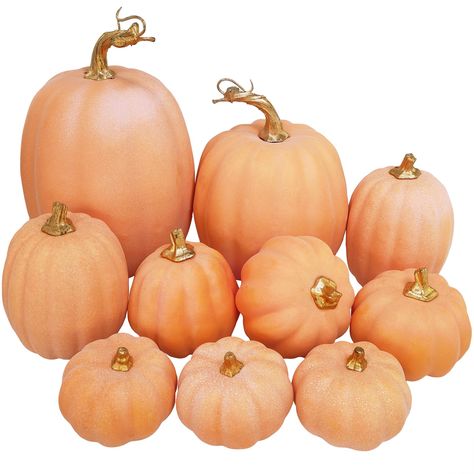 PRICES MAY VARY. Quantity: Package includes 10 pcs orange artificial pumpkins in a mix of sizes. Nothing matches fall better than these orange foam pumpkins. You can place these faux pumpkins on any table as a stand-alone centerpiece, or combine them with other fall decorations to create a classic table vignette. These orange foam pumpkins will enhance your fall display and have the perfect seasonal look with these foam pumpkins on your autumn centerpieces. Color: These assorted fall artificial Halloween Table Centerpieces, Halloween Party Table, Decorative Pumpkins, Fake Pumpkins, Party Table Centerpieces, Artificial Pumpkins, Halloween Centerpiece, Foam Pumpkins, Faux Pumpkins