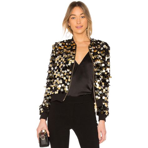 RACHEL ZOE Emilia Jacket ($545) ❤ liked on Polyvore featuring outerwear, jackets, coats & jackets, rachel zoe jacket, cotton jacket, rachel zoe, zipper jacket and zip jacket Sequin Jacket Outfit, Glam Party Outfit, Sequence Jacket, Gold Sequin Jacket, Coat Women Fashion, Embellished Jacket, Dressy Outfits, Rachel Zoe, Revolve Clothing