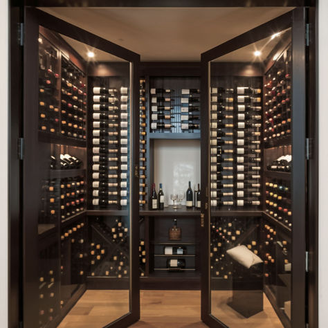 9 Decorative and Functional Wine Cellar Ideas For Your Home Wine Cellar Ikea Hack, Wine Rooms In House Modern, Wine Cellar Lighting Ideas, Modern Wine Cellar Design, Diy Wine Room, Wine Cellars Ideas, Basement Wine Cellar Ideas, Wine Room Ideas In House, Small Wine Cellar Ideas