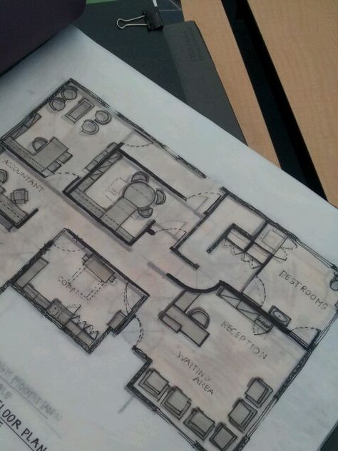 Floor Plan Hand Drawn, Hand Drawn Floor Plans, Rendering Techniques, Draw Two, Floor Plan Layout, Drawing Practice, Concrete Floors, Interior Design Projects, Architecture Drawing