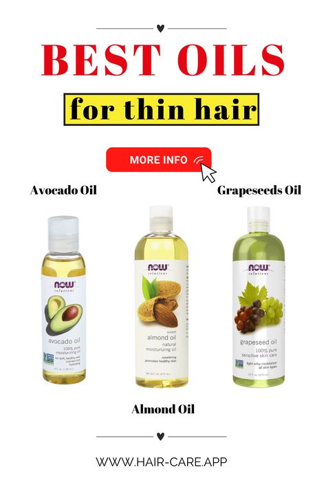 Oil For Fine Hair, Diy Hair Remedies, Hair Regrowth Oils, Homemade Hair Oil, Moisturizing Hair Oil, Natural Hair Remedies, Oil Hair Mask, Thinning Hair Remedies, Hair Mask Recipe