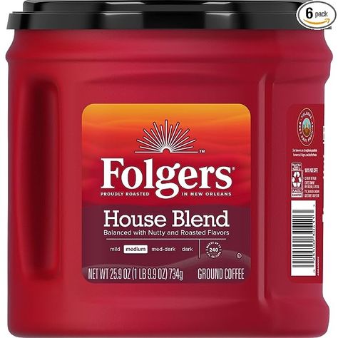 Folgers House Blend Medium Roast Ground Coffee #NationalCoffeeDay Folgers Coffee, National Coffee Day, Medium Roast Coffee, New Orleans Homes, Dark Roast Coffee, Roast Coffee, House Blend, Ground Coffee, Dark Roast