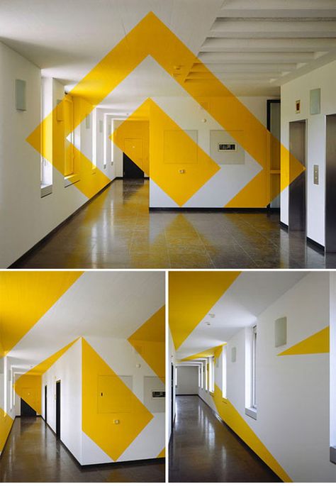 Anamorphic Art Installation, Anamorphic Installation, Geometric Installation, Colorful Installation, Anamorphic Art, Painted Walls, Environmental Design, Design Office, Signage Design