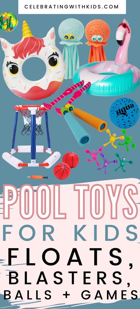 Toys For Kids To Make, Best Pool Toys, Pool Games For Kids, Fun Pool Games, Pool Toys For Kids, Best Summer Ever, Swim Toys, Swimming Pool Toys, Cool Swimming Pools