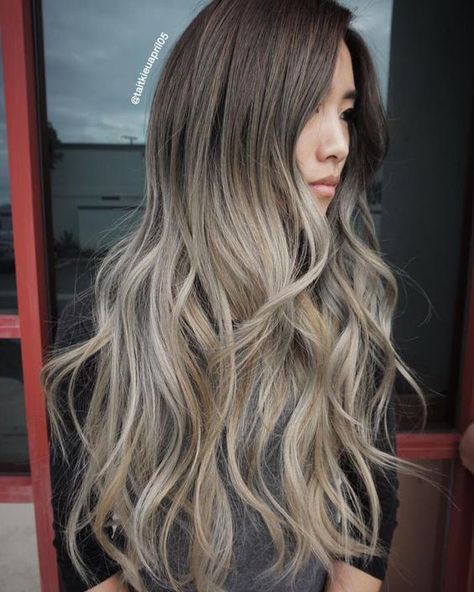 Growth Spell, Hair Blonde Ombre, Ashy Blonde Hair, Blonde Ombre Hair, Ash Blonde Ombre, Balayage Straight Hair, Best Ombre Hair, Grey Ombre Hair, Ash Blonde Hair Colour