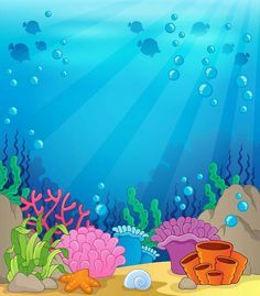 Under The Sea Background, Cartoon Sea Animals, Shark Themed Birthday Party, Underwater Scene, Kids Background, Shark Party, Shark Birthday, Sea Theme, Marianne Design