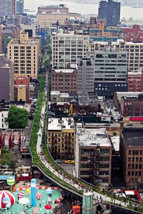 Transformation: The skyline, an elevated park built on top of the tracks of a disused railway, weaves its way through NY city blocks. High Line Park, Voyage New York, Side Yards, Meatpacking District, High Line, Nyc Trip, City That Never Sleeps, New York Travel, Saitama