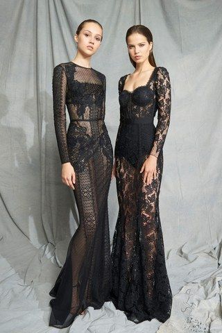 Zuhair Murad 2015, Black Lace Dresses, Zuhair Murad Resort, Black Gowns, Fashion Design Inspiration, Fashion Week Dresses, Dark Clothes, Moda Chic, Couture Runway