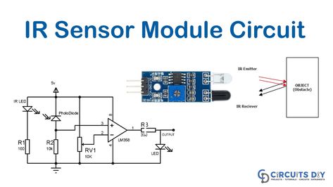 IR Sensor Module Circuit Simple Circuit, Led Matrix, Electrolytic Capacitor, Electromagnetic Radiation, Electrical Energy, Led Controller, Music System, Fm Transmitters, Circuit Diagram