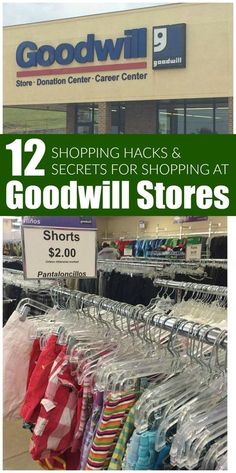 12 Shopping Hacks and Secrets for Shopping at Goodwill Stores! These tips will help you save even more money at Goodwill! No matter what you are looking for, these tips are SO helpful for saving money! #passion4savings #goodwill #saving #shopping #moneysaving #hacks Goodwill Shopping Secrets, Diy Thrift Store Crafts, Goodwill Store, Thrift Store Diy, Thrift Store Shopping, Garage Sale Finds, Store Hacks, Money Savers, Budget Ideas