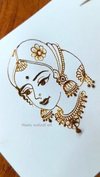 How To Draw Bridal Mehndi, Mehndi Face Design, Mehandi Figure Designs, Bride Face Mehndi Design, Figures Mehndi Designs, Mehndi Figure Designs, Dulhan Face Mehndi Designs, Bridal Face Mehendi Design, Bride Face Mehandi