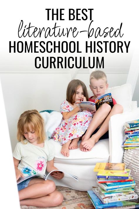 We're going to talk about one curriculum company today that is our absolute favorite for literature-based history lessons. In my years of homeschooling to date, this curriculum remains a firm favorite while others have slid to the side.    I am a book lover and this history curriculum totally fills up my bucket in that regard! Homeschool House, Literature Based Homeschool, Educational Activities For Preschoolers, Homeschool Advice, Homeschooling Curriculum, History Curriculum, Great Mom, Homeschool Crafts, Homeschooling Resources