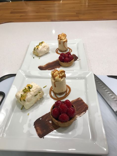 Dessert Flight Boards, Molded Desserts, Fancy Desserts Presentation, Grand Dessert, Dessert Trio, Winter Snacks, Trio Of Desserts, Dinner 2023, Winter Snack