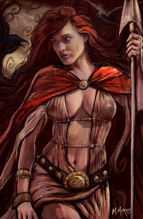 Moragan by ikkydikky Macha Goddess, Mythical Art, Ireland History, Ancient Ireland, Warrior Goddess, Irish Mythology, Celtic Gods, Ancient Celts, Celtic Goddess