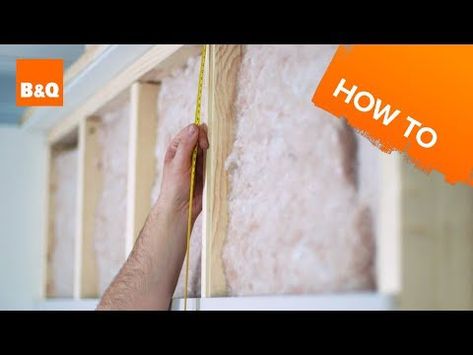 Wall Insulation Diy, Building A Stud Wall, Insulated Plasterboard, Interior Wall Insulation, Diy Insulation, Miami Interior Design, Garage Renovation, Plasterboard Wall, Slanted Ceiling