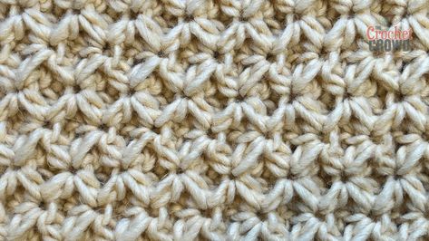 Aesthetic Crochet Blanket, Crochet Stitches Texture, Crochet Star Stitch, The Crochet Crowd, Afghan Stitch, Crochet Lace Collar, Crochet Crowd, Crochet Star, Knitting Stitches Tutorial