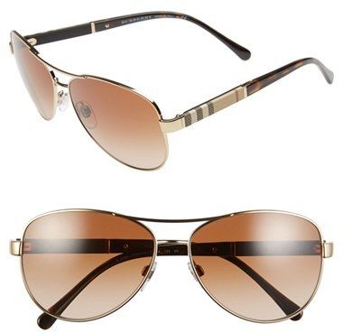 Women's Burberry 59Mm Aviator Sunglasses - Matte Gold Jewelry Wishlist, Ray Ban Sunglasses Sale, Sun Glass, Burberry Sunglasses, Quay Australia, Trendy Sunglasses, Burberry Shoes, Cool Sunglasses, Leather Shoes Woman