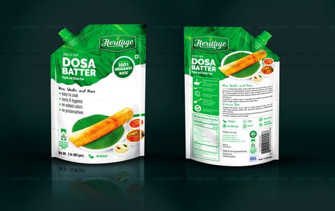 Pouch Design Packaging, Idli Batter, Dosa Batter, Chip Packaging, Idli Dosa, Pouch Design, Organic Rice, Packaging Designs, Packaging Ideas