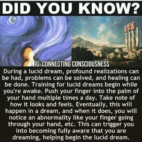 Lucid dreams! Healing?! Self knowledge?! Connecting Consciousness, Lucid Dreaming Tips, Lucid Dream, Cool Science Facts, Creepy Facts, Intresting Facts, Wow Facts, Dream Meanings, Unbelievable Facts