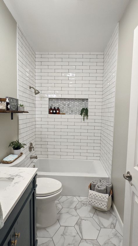 Bathroom Remodel Plans, Small Full Bathroom, Guest Bathroom Remodel, Full Bathroom Remodel, Small Bathroom Renovations, Small Bathroom Renovation, Small Bathroom Makeover, Bathroom Redesign, Hall Bathroom