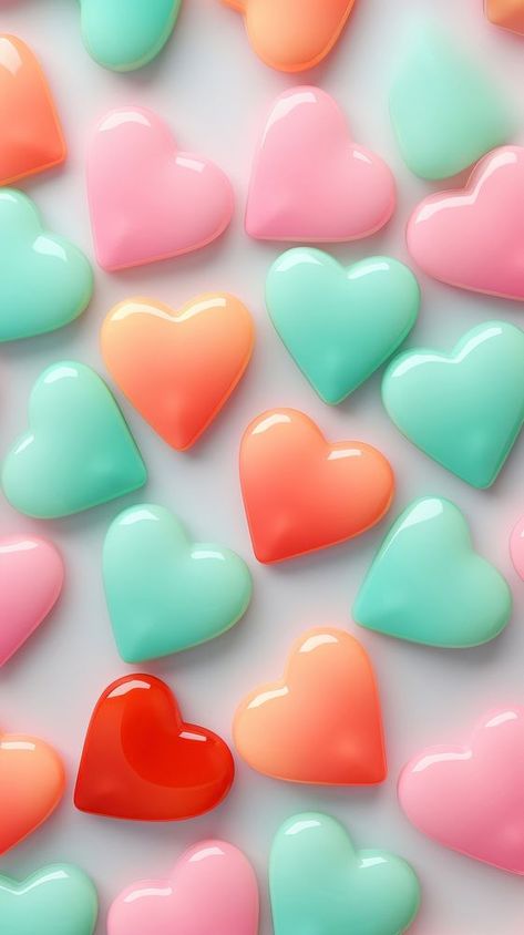 3d jelly heart confectionery backgrounds pattern. | premium image by rawpixel.com / chu_chutima Cute Heart Wallpaper, Love Iphone Wallpaper, Iphone Wallpaper Cute, Jelly Hearts, Heart Wallpapers, Wallpaper Love, Jelly Wallpaper, About Heart, Discord Channels