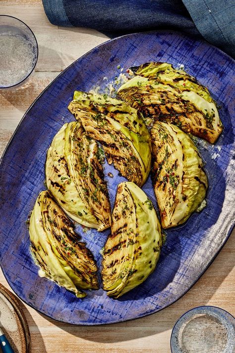 Grilled Cabbage Is the Best Way to Eat Vegetables This Summer Easy Veggie Side Dish, Sweet And Sour Cabbage, Buttered Cabbage, Sour Cabbage, Grilled Cabbage, Spiced Butter, Healthy Vegetable Recipes, Vegetarian Cabbage, Easy Veggie