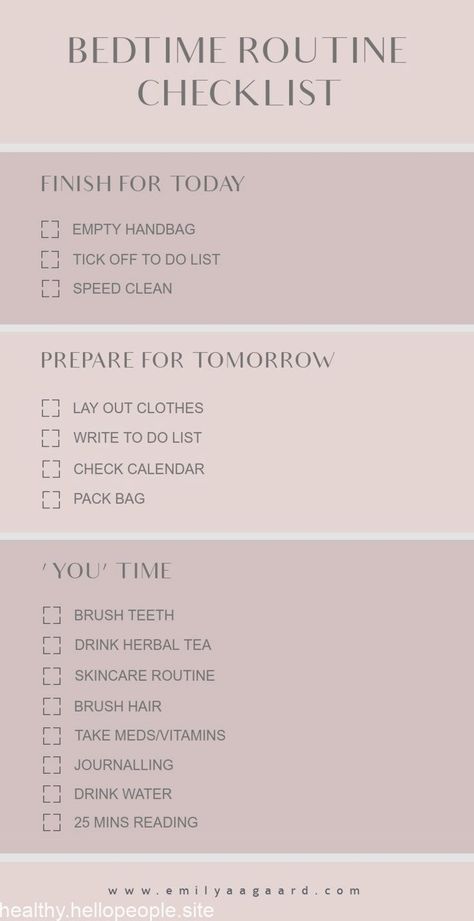 Wind down from the day with ease.  Find calm and prepare for rest. Bedtime Routine Checklist, Routine Board, Productive Routine, Get Productive, Routine Work, Routine Checklist, Habit Tracker Bullet Journal, Self Care Bullet Journal, Life Routines