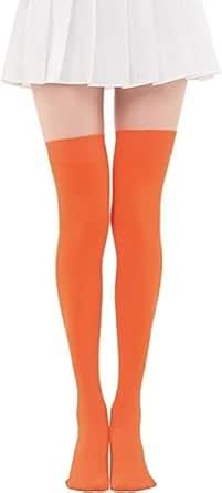 Velma Costume, Stockings For Women, Opaque Stockings, Thigh High Tights, School Uniform Skirts, Thigh Socks, Orange Socks, Striped Stockings, Knee High Stockings