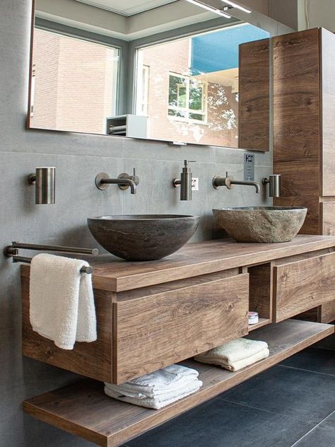 Baie Vintage, Interior Design Per La Casa, Modern Bathroom Sink, Bathroom Inspiration Modern, Bathroom Design Inspiration, 아파트 인테리어, Bathroom Design Decor, Bathroom Inspiration Decor, Rustic Bathroom