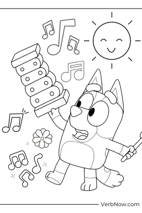 "Color Bluey and her little sister, Bingo, as they enjoy sibling fun! Make each moment pop with color." #SiblingFun #BlueyAndBingo #ColorfulMoments Printable Bluey Coloring Pages, Bluey Sketches, Bluey Colouring Page, Bluey Coloring Pages Free, Bluey Printables Free, Bluey Coloring Pages, Sister Bingo, Bluey Y Bingo, Kids Colouring Printables