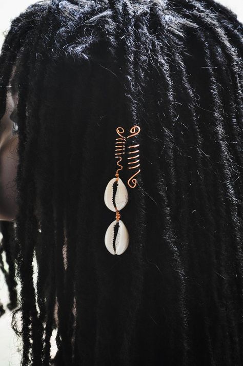 Dreadlock Jewelry For Braids Copper Cowrie Shell Dreadlock Accessory . Perfect fro Braids/Dreadlocks & Twists Handmade hair jewelry to adorn your beautiful hair. This set includes 2 dreadlock beads Locs Accessories, Natural Hair Jewelry, Braids Jewelry, Loc Accessories, Dread Lock, Blonde Dreadlocks, Coffee Facial, Coffee Mask, Braided Dreadlocks