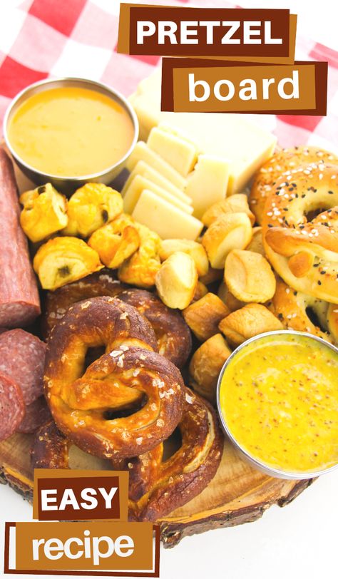 Do you love options? This Pretzel Charcuterie Board Recipe is one of the best! Loaded with so many pretzel snack recipes, you have to make and truly them all! Pretzel Charcuterie, Soft Pretzel Board Ideas, Hot Pretzel Charcuterie Board, Pretzel Tray Ideas, Pretzel Charcuterie Board Ideas, Soft Pretzel Board, Pretzel Board Ideas, Pretzel Charcuterie Board, Soft Pretzel Board Wedding