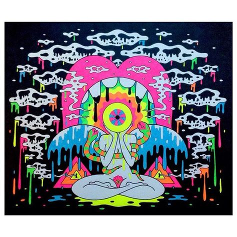 Oliver Hibert is life Oliver Hibert, Pop Illustration, Trippy Painting, Canvas Art Projects, Dope Art, Flash Art, Neon Art, Trippy Art, Hippie Art