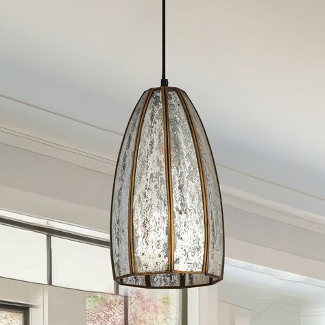 Mirrored Mercury Glass Pendant with Framework Design - Bed Bath & Beyond - 39154915 Antique Glass Chandelier, Mercury Glass Chandelier, Mercury Glass Pendant Light, Mercury Glass Pendant, Framework Design, Florida Kitchen, Office Update, Kitchen Island Lights, Floating Bed Frame