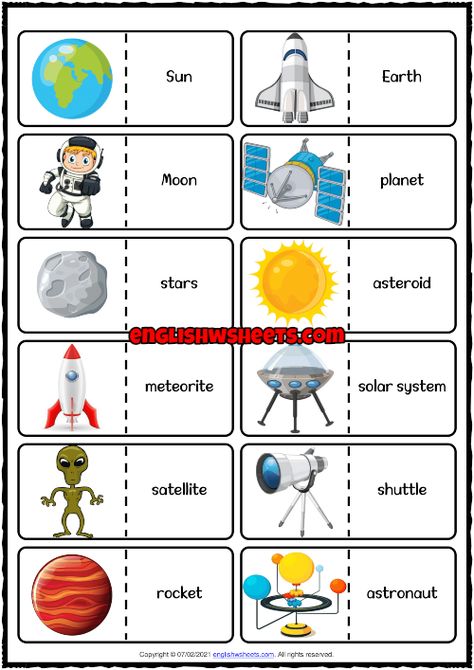 Space Worksheets For Kids, Earth Day And Night, Space Vocabulary, Solar System Projects For Kids, Positive Classroom Management, Space Activities For Kids, Geography Worksheets, Abc Crafts, Domino Games