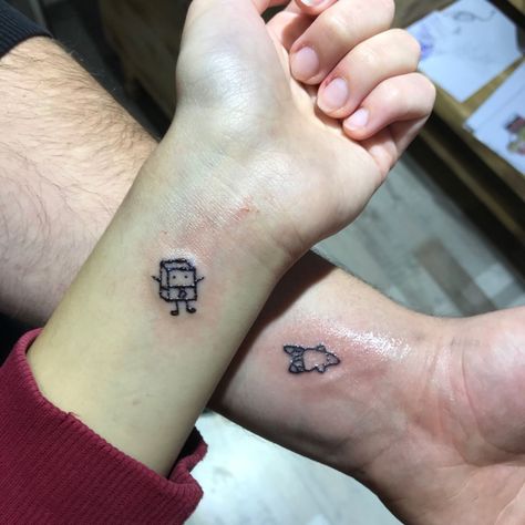 Patrick Star Tattoo, Patrick Tattoo, Lis Tattoo, Cartoon Tattoo Ideas, Bff Rings, Toe Tattoos, Animated Shows, Matching Friend Tattoos, Small Couple Tattoos