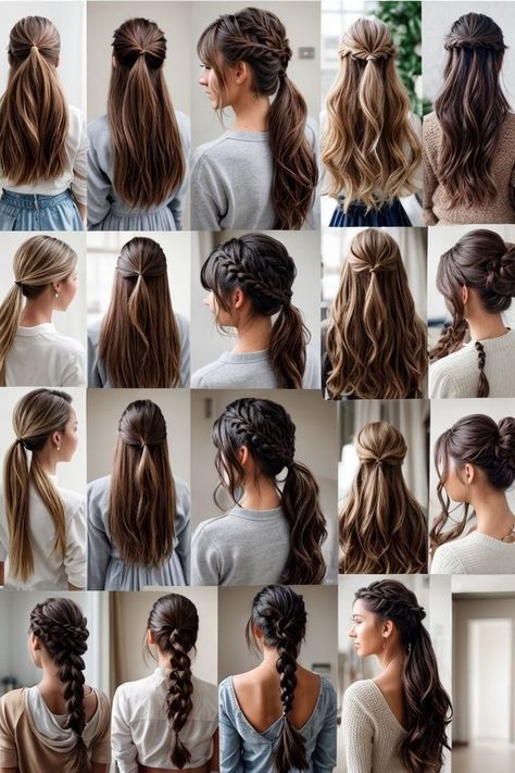 Long Hairstyle Women, Gacha Hairstyles, Hair Styles Long Hair, Free Hairstyle, Tail Hairstyle, Anime Hairstyles, Different Braids, Hairstyle Examples, Formal Hairstyles For Long Hair