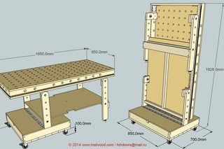 Folding Workbench, Power Tool Organizer, Workbench Plans Diy, Woodworking Bench Plans, Woodworking Shop Projects, Woodworking Power Tools, Diy Workbench, Workbench Plans, Garage Work Bench