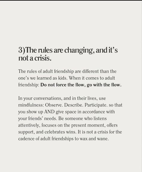 The rules of friendship are changing. Swipe through for my favorite friendship metaphor.
#AdultFriendships
#MakingFriends
#FriendshipTips
#CultivatingConnections
#BuildingRelationships
#SelfRelationship
#MeaningfulConnections
#FriendshipMetaphors
#GoWithTheFlow
#FriendshipAdvice
#SocialWellbeing
#PersonalGrowth
#AuthenticConnections
#FriendshipGoals
#RelationshipBuilding
#SelfImprovement
#EmotionalIntelligence
#CommunityBuilding
#FriendshipJourney
#LifeConnections How To Build Friendships, Types Of Friendships, Friendship Rules, Adult Friendships, What Questions, Sunday Motivation, Social Well Being, Relationship Building, What If Questions