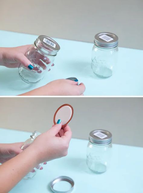 Diy Wax Warmer Holder How To Make, Mason Jar Wax Warmer Diy, Homemade Candle Warmer, Diy Wax Warmer, Wax Warmer Diy, Diy Mason Jar Candles, Room Candles, Candle Diy Mason Jar, Melt Candle