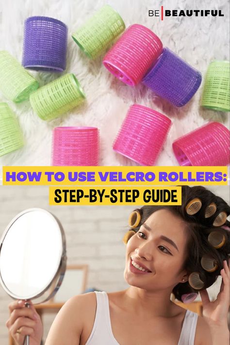 Velcro rollers at home How To Do Velcro Rollers, Hair Roller Styles, Velcro Rollers Long Hair, Velcro Rollers Tutorial, Velcro Curlers, Velcro Hair Rollers, Blowout At Home, Rollers Hair, Velcro Rollers