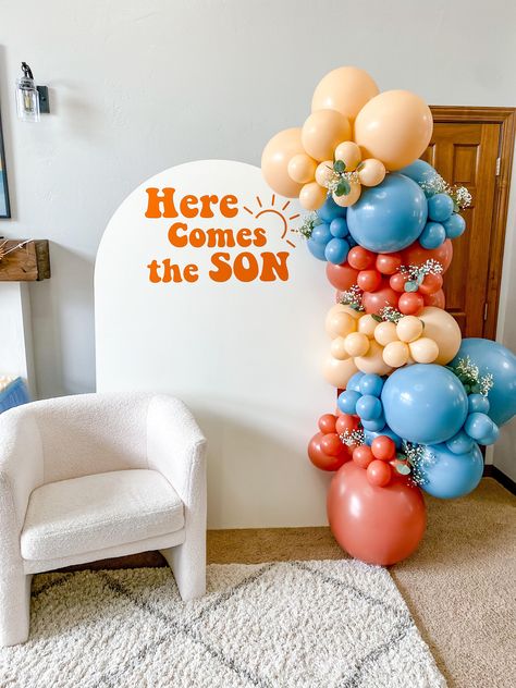 Here Comes The Son Party Decor, Here Comes The Son Balloon Backdrop, Here Comes The Son Decorations, Here Comes The Son Decor, Here Comes The Son Table Decor, Here Comes The Son Balloon Arch, Here Comes The Son Backdrop, Here Comes The Son Shower Ideas, Here Comes The Son Baby Shower Theme