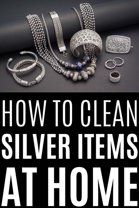 Discover easy, DIY methods to clean tarnished silver with household items. Restore shine with these quick, safe tips for jewelry and utensils. How To Clean Silver Jewelry Diy, Tarnished Silver Cleaning, How To Clean Tarnished Silver Jewelry, How To Clean Silver Jewelry, Silver Cleaner Diy, Clean Tarnished Silver, Clean Tarnished Silver Jewelry, Cleaning Tarnished Silver, Sterling Silver Jewelry Cleaner