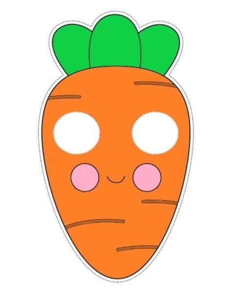 Carrot Mask, Alphabet Sort, Vegetable Drawing, Teacher Cartoon, Kindergarten Classroom Decor, Preschool Colors, Kindergarden Activities, Puppet Crafts, Alphabet Crafts