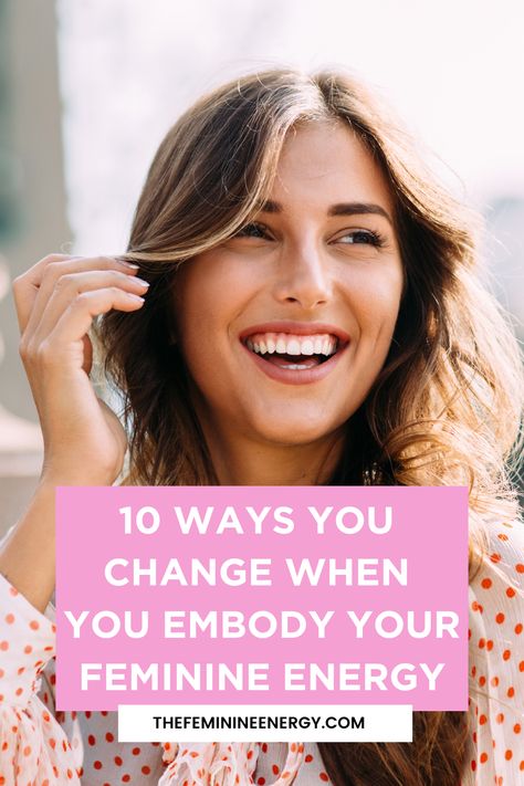 In this article we talk about the 10 most common ways your life changes when you embody your feminine energy. Feminine Radiance, How To Be More Feminine, Masculine Traits, Personal Growth Quotes, Spiritual Stuff, Masculine Energy, Lifestyle Motivation, Goddess Energy, Feminine Women