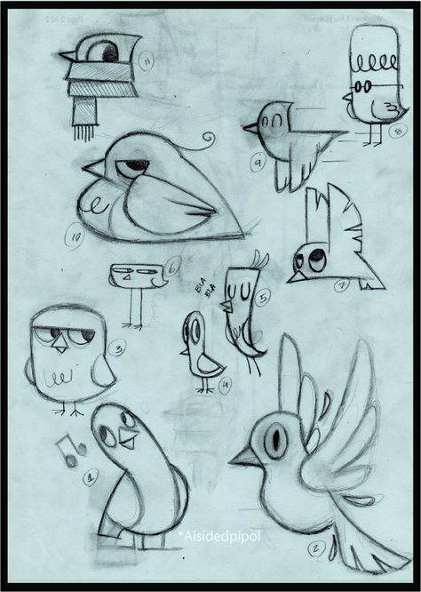 Fun Sketches Ideas, Twitter Concepts, Fun Sketches, Traditional Sketches, Grey Bird, Sketches Ideas, Cartoon Birds, Bird Designs, Cartoon Sketches